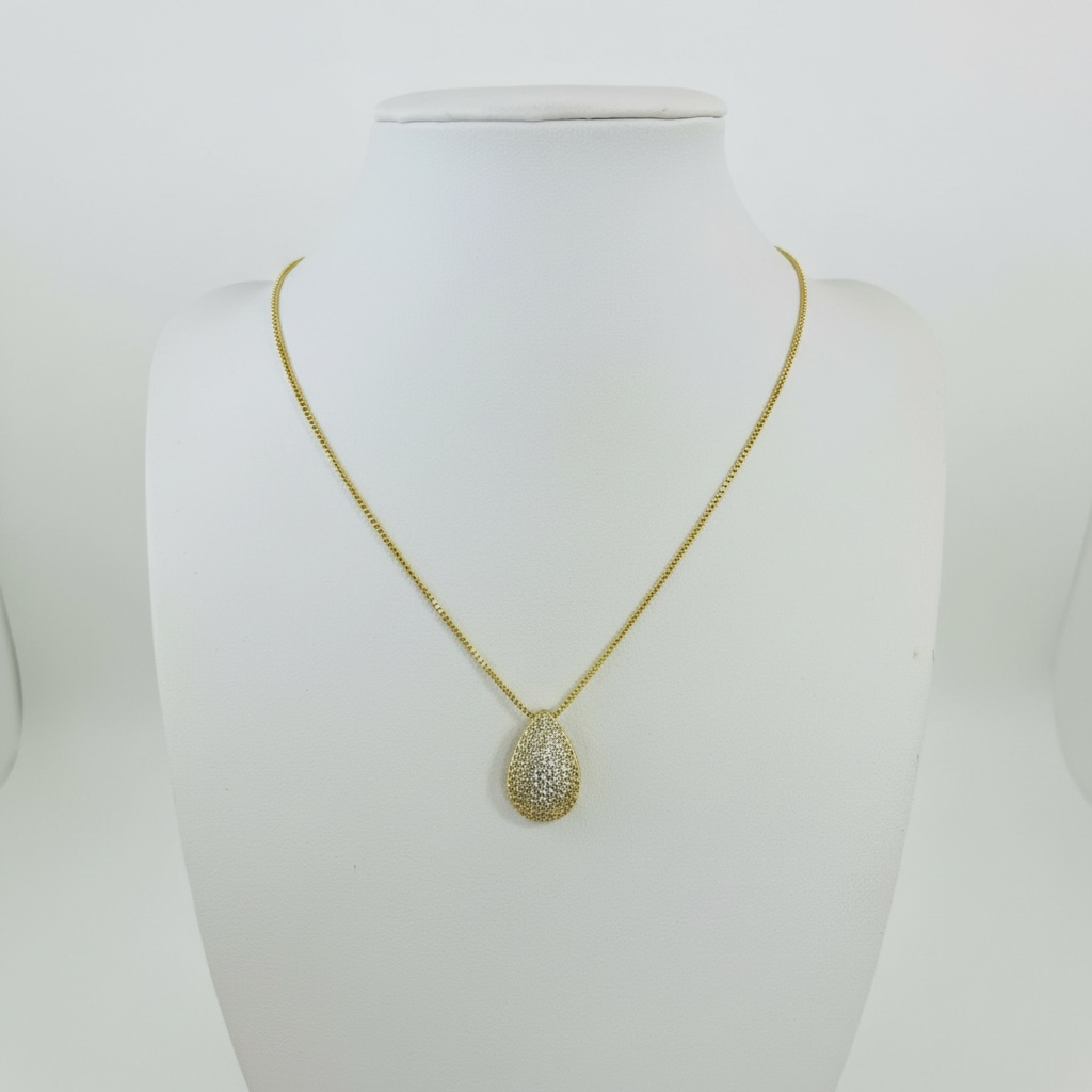 Grace Teardrop Gold Necklace