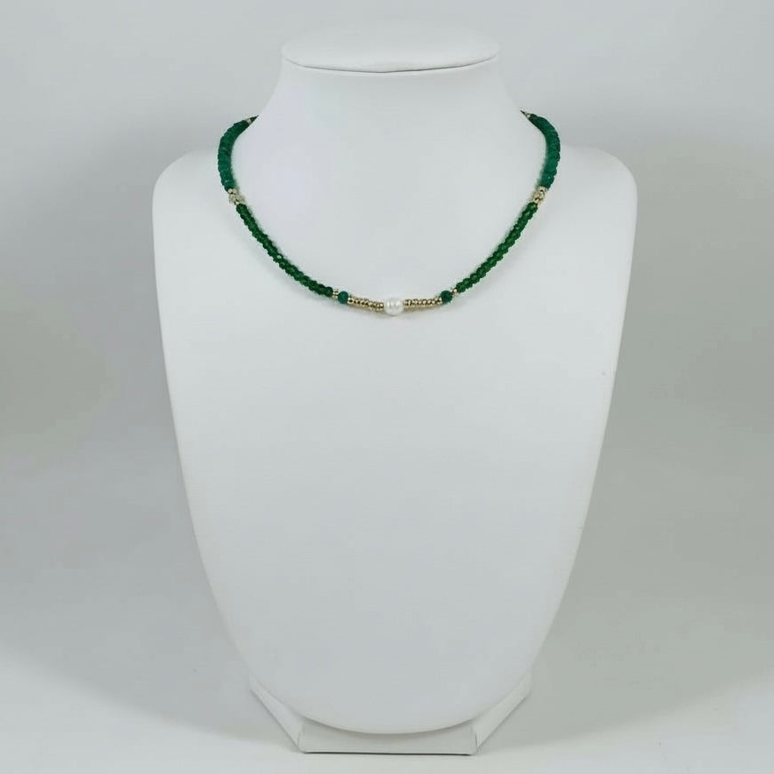 Bloom in Green Necklace