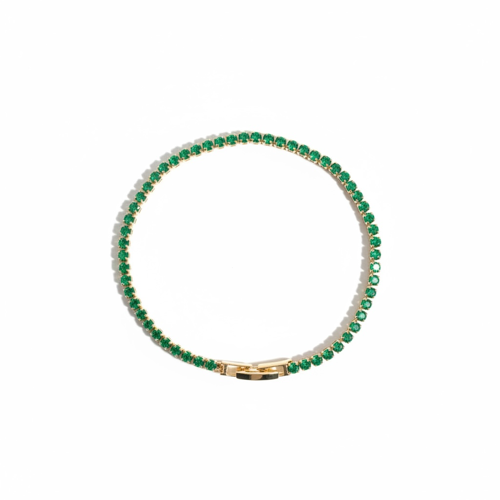 Emerald Glow Tennis Bracelet