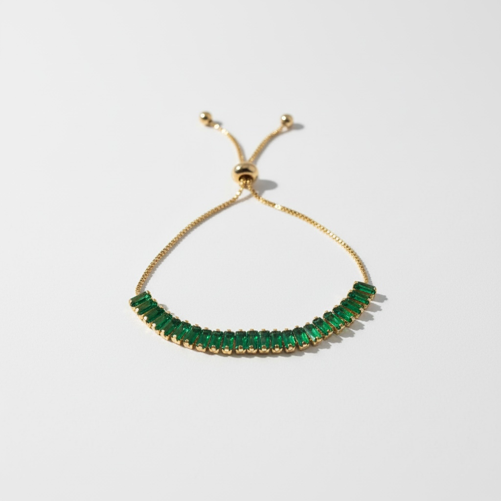 Green Brilliance Adjustable Bracelet