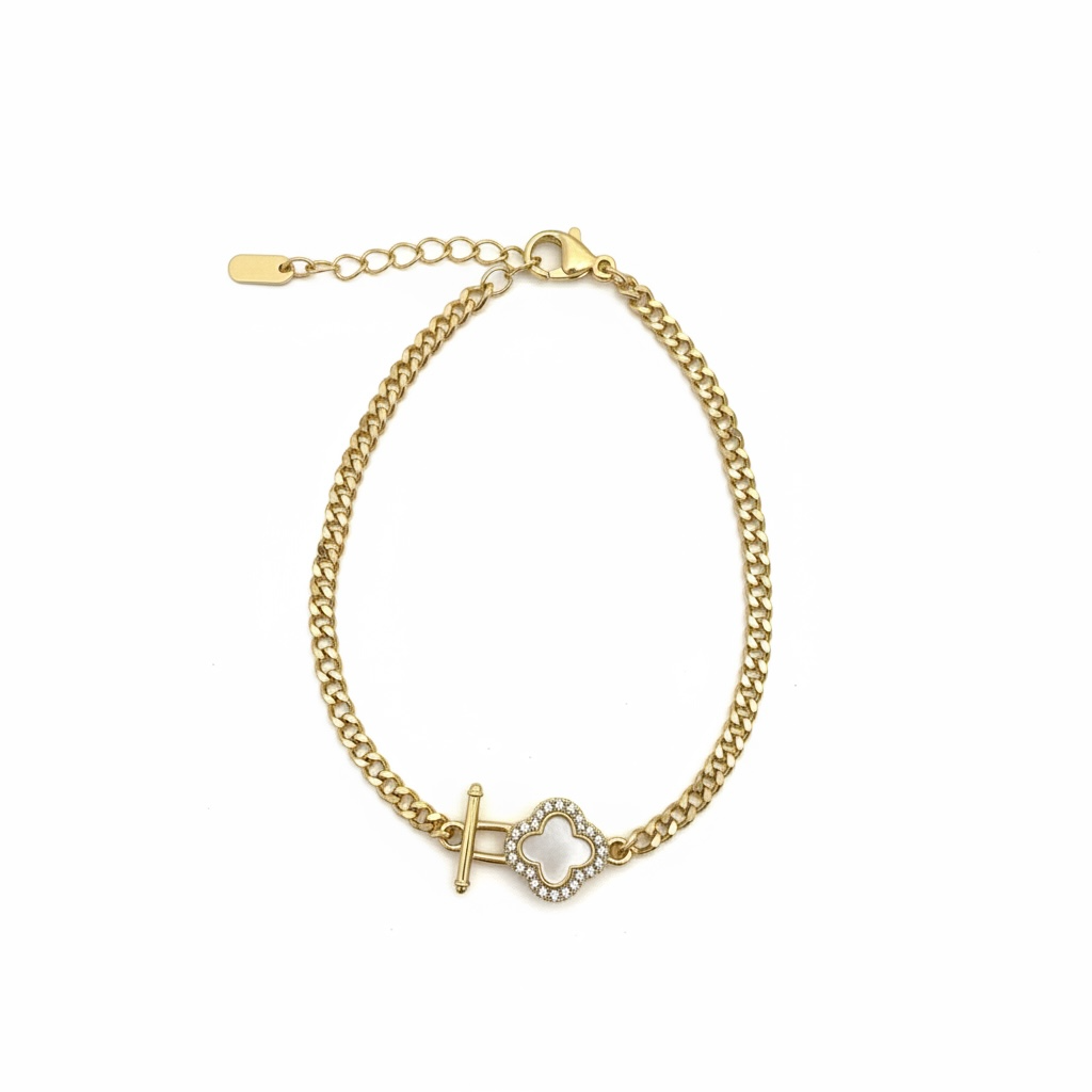 Mother of Pearl Clover Bracelet